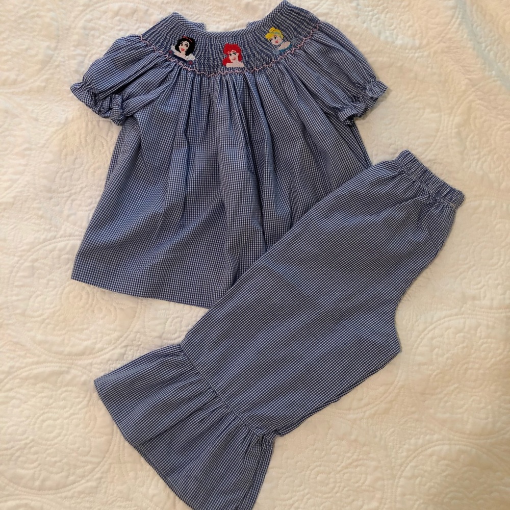 Two piece smocked set